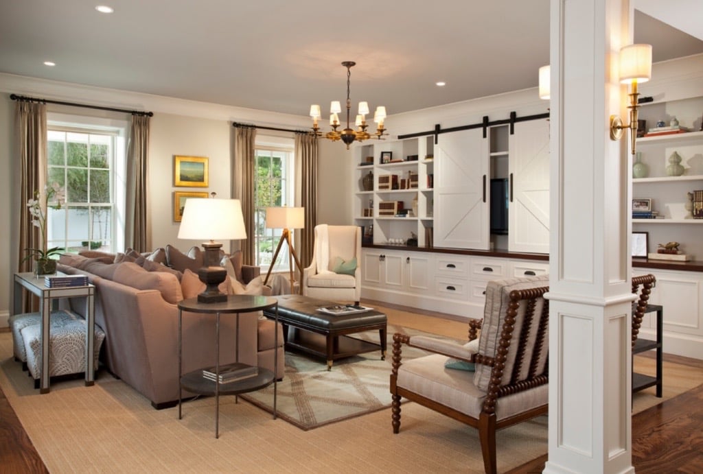 custom-media-wall-shaker-white-barn-doors-1024x691-1